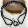 Natural Black Amber Beads Necklace 天然黑琥珀项链 39.36g 88cm 13.0mm 1 Bead 10mm 1 Bead 8.7mm 108 Beads