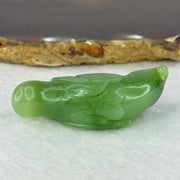 Natural Bright Green Nephrite Bird Display 28.05g 50.9 by 17.8 by 25.6mm - Huangs Jadeite and Jewelry Pte Ltd