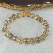 Natural Golden Rutilated Quartz Beads 天然金发水晶手链 17.65g 15cm 8.4mm 23 Beads - Huangs Jadeite and Jewelry Pte Ltd