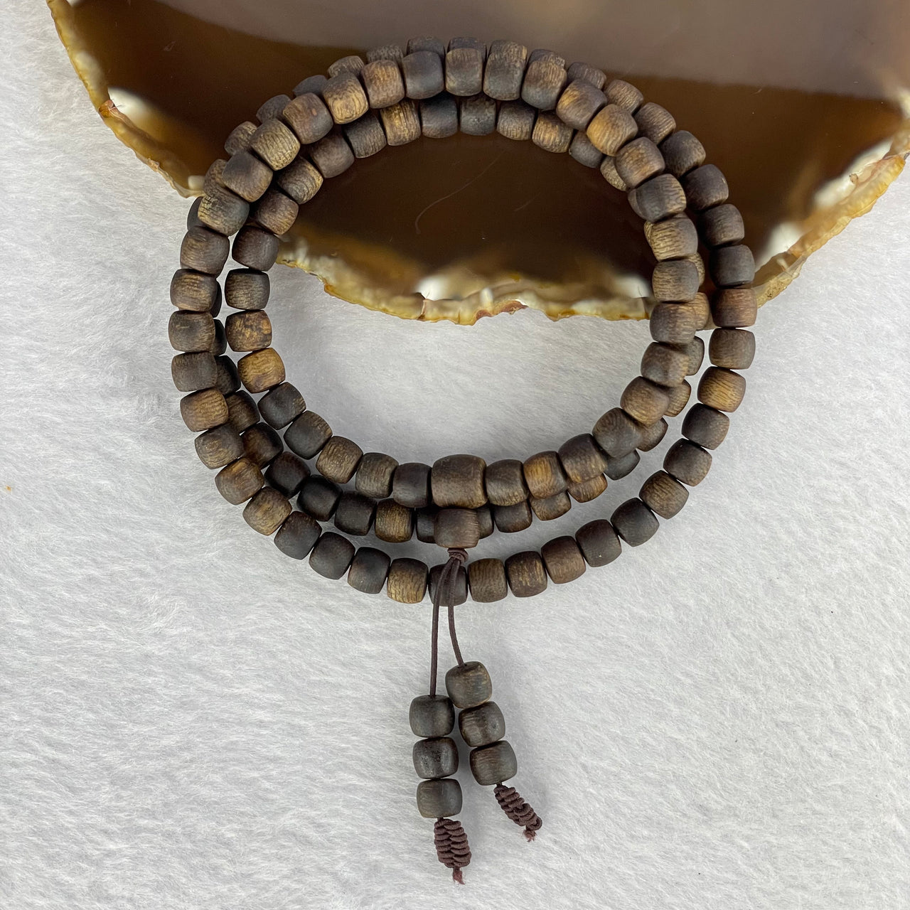 Rare Very Very High End Very Old Wild Vietnam Qi Nan Sinking Type Agarwood Beads Necklace 罕见非常高端非常古老野生越南奇南沉沉型沉香珠项链 26.57g 70 cm 3.3 mm 108 + 6 Beads - Huangs Jadeite and Jewelry Pte Ltd