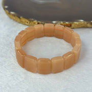 Natural Sun Stone Bracelet 天然太阳石手链 34.06g 17cm 16.0 by 11.6 by 5.1mm 16 pcs - Huangs Jadeite and Jewelry Pte Ltd