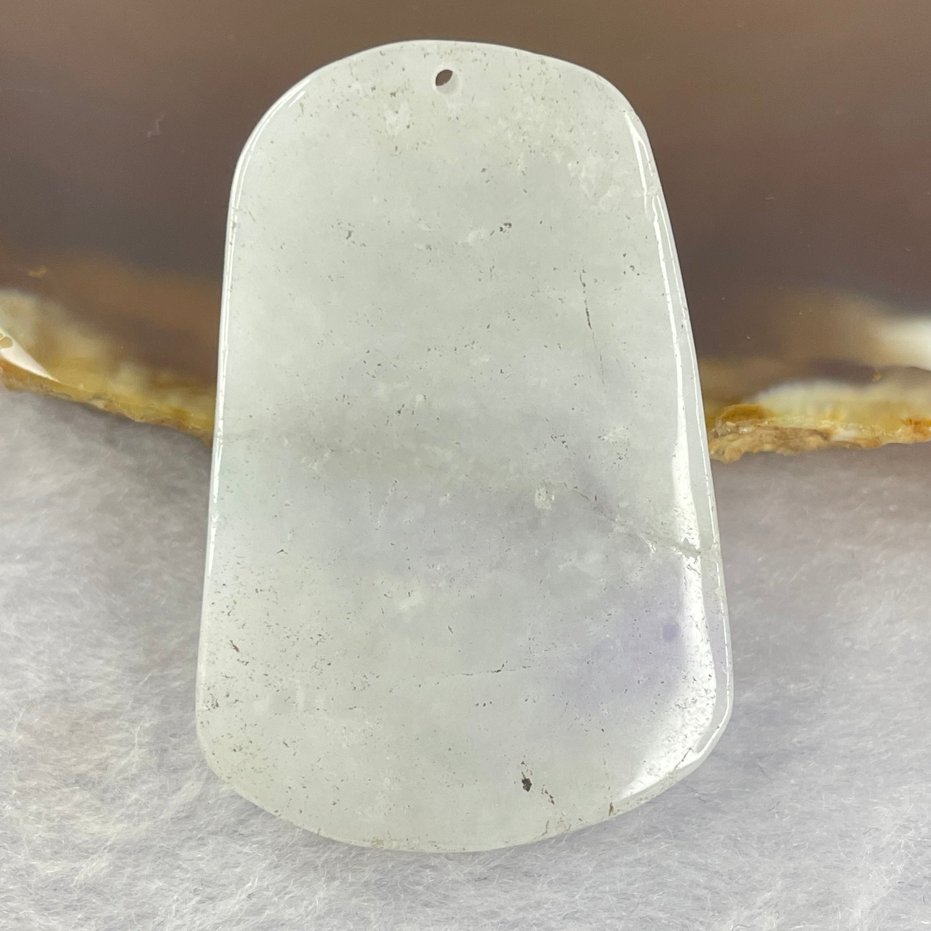 Type A White Lavender Jadeite Shan Shui 11.07g 27.1 by 40.3 by 5.2mm - Huangs Jadeite and Jewelry Pte Ltd