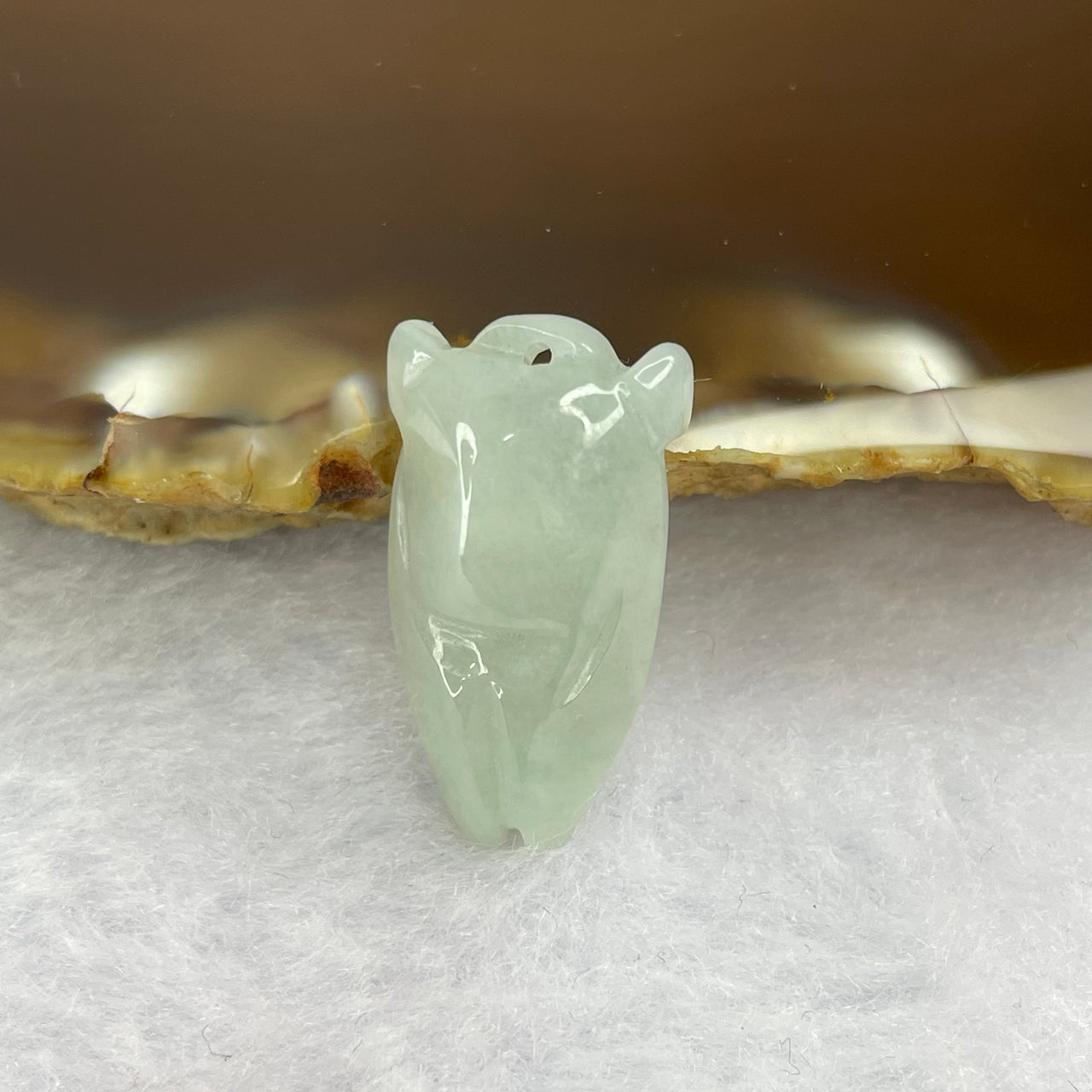 Type A Light Green Jadeite Cicada 22.7 by 12.9 by 7.2mm 3.26g - Huangs Jadeite and Jewelry Pte Ltd