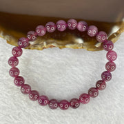 Above Average Natural Almandine Garnet Bracelet 15.33g 16cm 7.3mm 26 Beads - Huangs Jadeite and Jewelry Pte Ltd