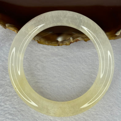 Transparent Yellow to White Quartzite Jade Bangle 天山玉手镯 Internal Diameter 56.9mm 60.55g 11.7 by 11.7mm