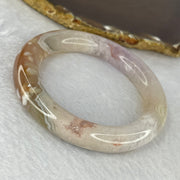 Natural Flower Agate Bangle 58.29g 11.8 by 11.8 mm Internal Diameter 55.3 mm - Huangs Jadeite and Jewelry Pte Ltd