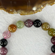 Good Grade Natural Tourmaline Beads Bracelet 好的天然碧玺珠手链 32.10g 16.5cm 10.3mm 19 Beads - Huangs Jadeite and Jewelry Pte Ltd