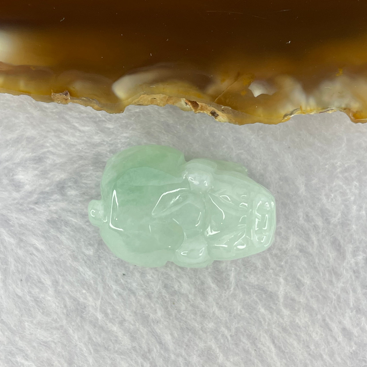 Type A Sky Blue Jadeite Pixiu Pendent A货天空蓝翡翠貔貅牌  9.21g 22.8 by 15.4 by 13.3 mm - Huangs Jadeite and Jewelry Pte Ltd