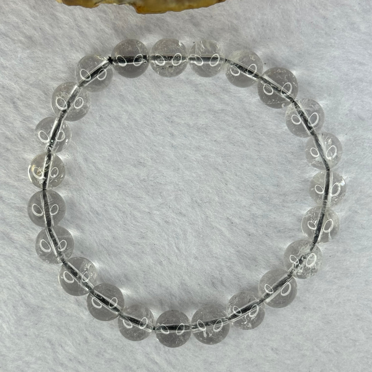 Natural Titanium Rutilated Clear Quartz 14.51g 14.5cm 8.2mm 23 Beads - Huangs Jadeite and Jewelry Pte Ltd