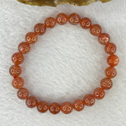 Good Grade Natural Sunstone, Heliolite and Aventurine Feldapar Beads Bracelet 天然金太阳日光石珠手链 15.34g 15.5 cm 8.0 mm 24 Beads - Huangs Jadeite and Jewelry Pte Ltd