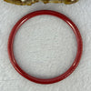 Natural Red Cinnabar Bangle with Inscription 15.30g Internal Diameter 60.7mm 5.3 by 5.5mm