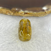 Good Grade Natural Golden Rutilated Quartz Crystal Lulu Tong Barrel 天然金顺发晶水晶露露通桶 
4.56g 18.1 by 11.8mm - Huangs Jadeite and Jewelry Pte Ltd