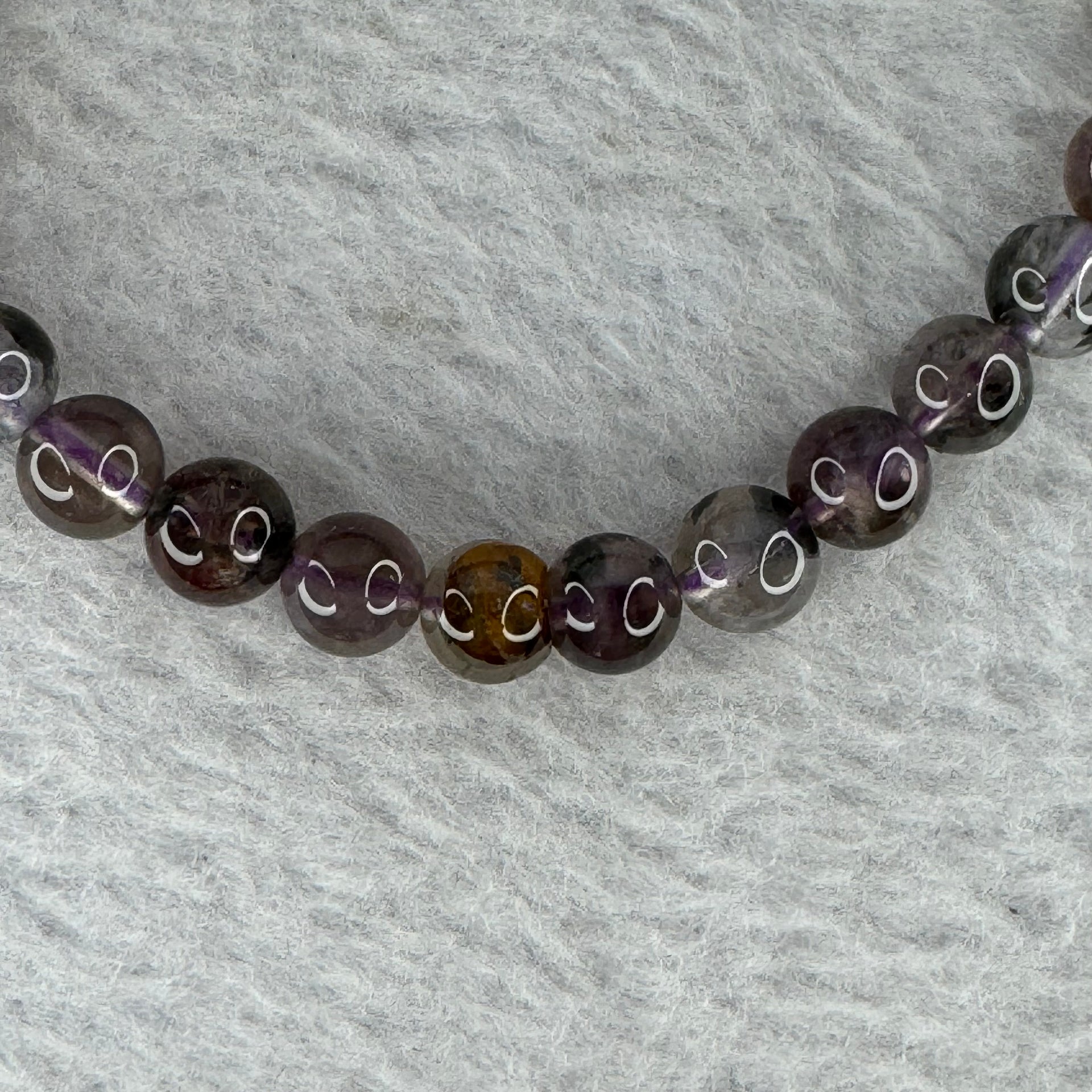 Natural Auralite Crystal Bracelet 极光手链 13.57g 7.2 mm 27 Beads - Huangs Jadeite and Jewelry Pte Ltd