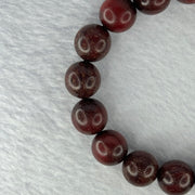 Natural Blood Zitan Beads Bracelet 天然血檀木手链 13.35g 17.5cm 11.9mm 17 Beads - Huangs Jadeite and Jewelry Pte Ltd