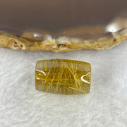 Good Grade Natural Golden Rutilated Quartz Crystal Lulu Tong Barrel 天然金顺发晶水晶露露通桶 
4.56g 18.1 by 11.8mm - Huangs Jadeite and Jewelry Pte Ltd