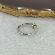 Natural Peridot in 925 Sliver Ring (Adjustable Size) 1.33g 4.4 by 1.8mm - Huangs Jadeite and Jewelry Pte Ltd