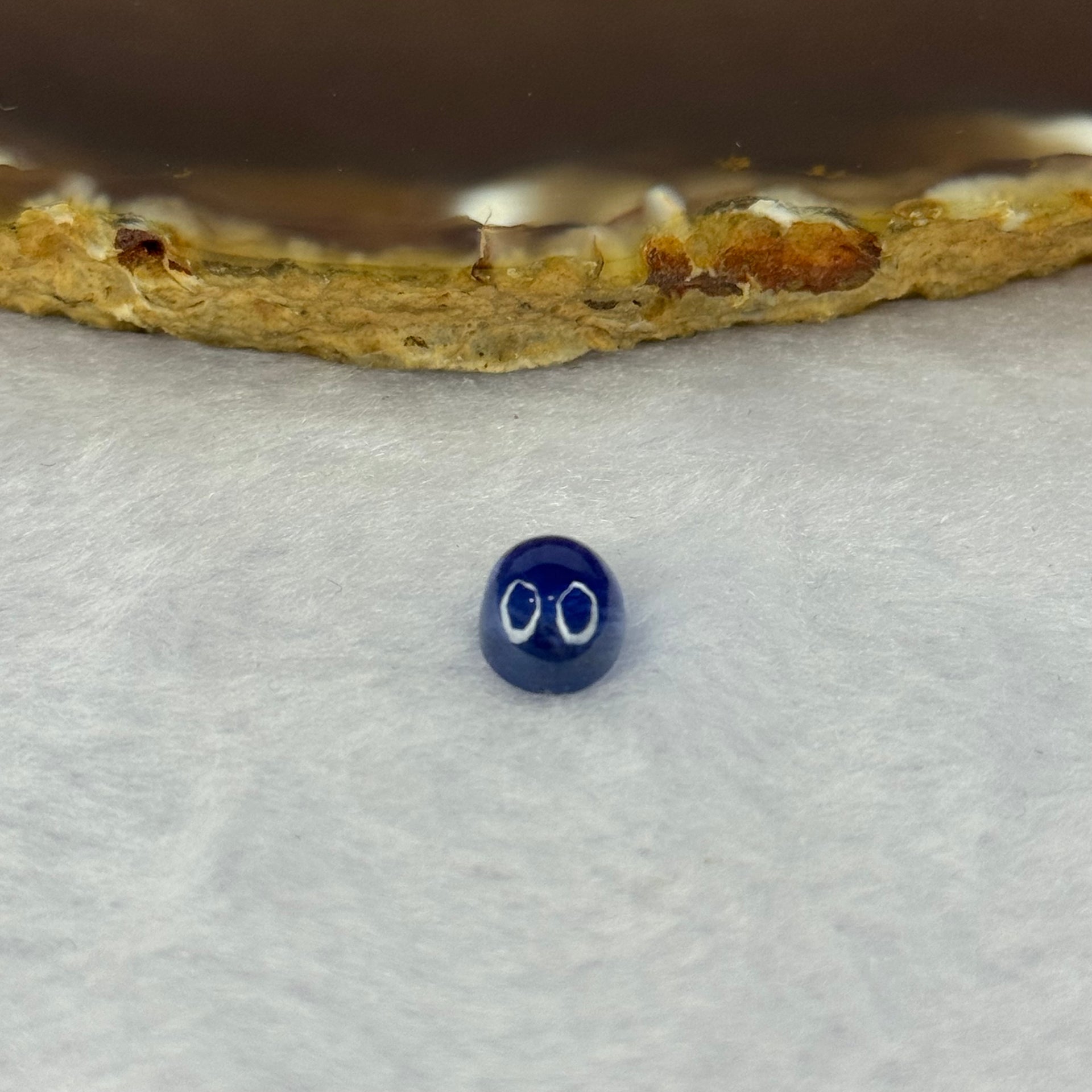 Natural Blue Sapphire Cabochon 4.51ct 9.1 by 7.4 by 5.9mm - Huangs Jadeite and Jewelry Pte Ltd