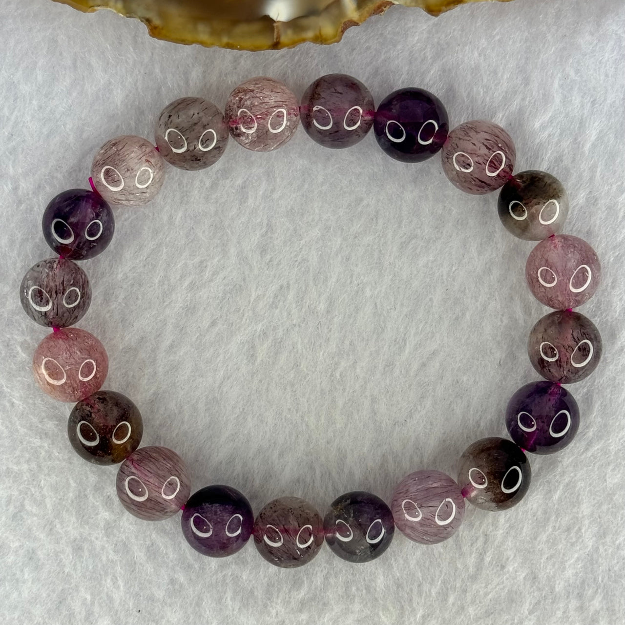 Natural Super 7 Beads Bracelet 26.11g 16.5cm 10.0mm 20 Beads