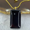 Natural Dark Red Blood Amber 18K Gold Pendent in Gold Color Necklace 3.31g 28.9 by 16.0 by 8.4mm