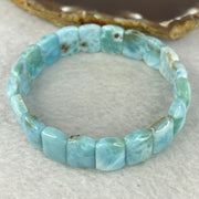 Certified Natural Larimar Bracelet 27.16g 18cm 13.9 by 10.1 by 4.7mm 20 pcs - Huangs Jadeite and Jewelry Pte Ltd