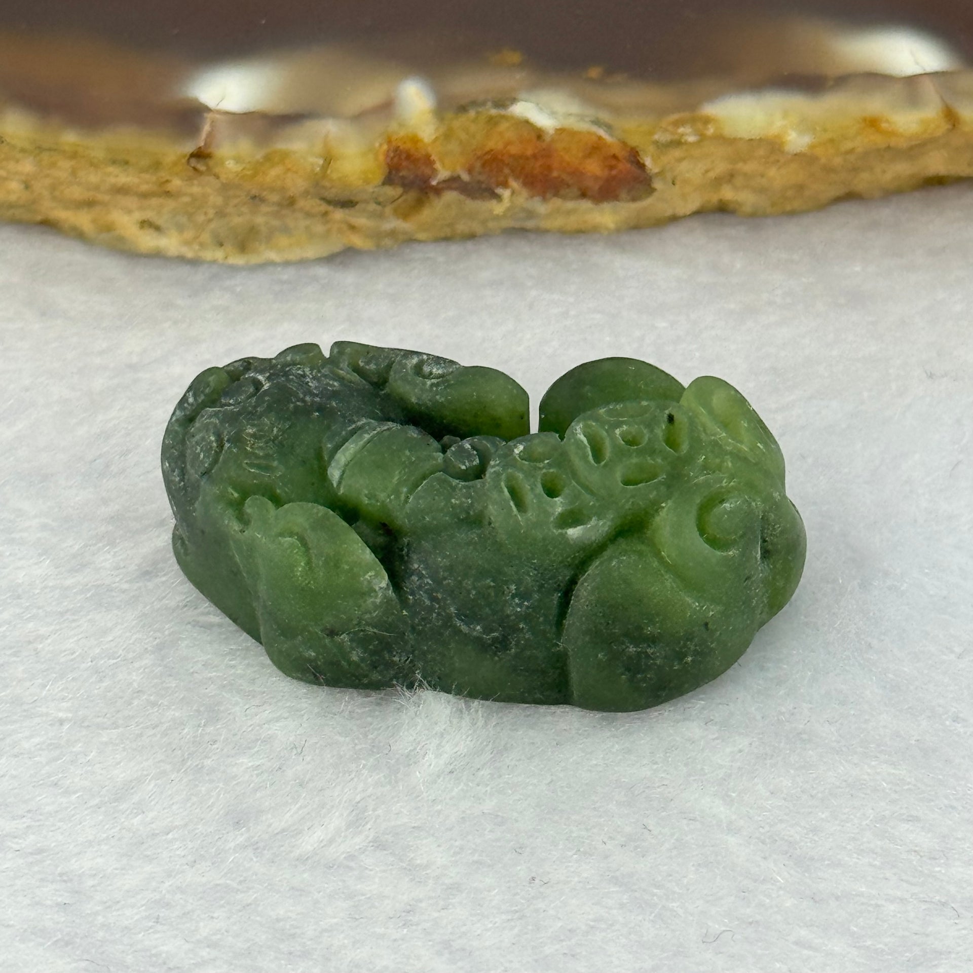 Natural Green Nephrite Pixue Charm/Pendent 10.95g 29.4 by 15.3 by 11.8mm - Huangs Jadeite and Jewelry Pte Ltd