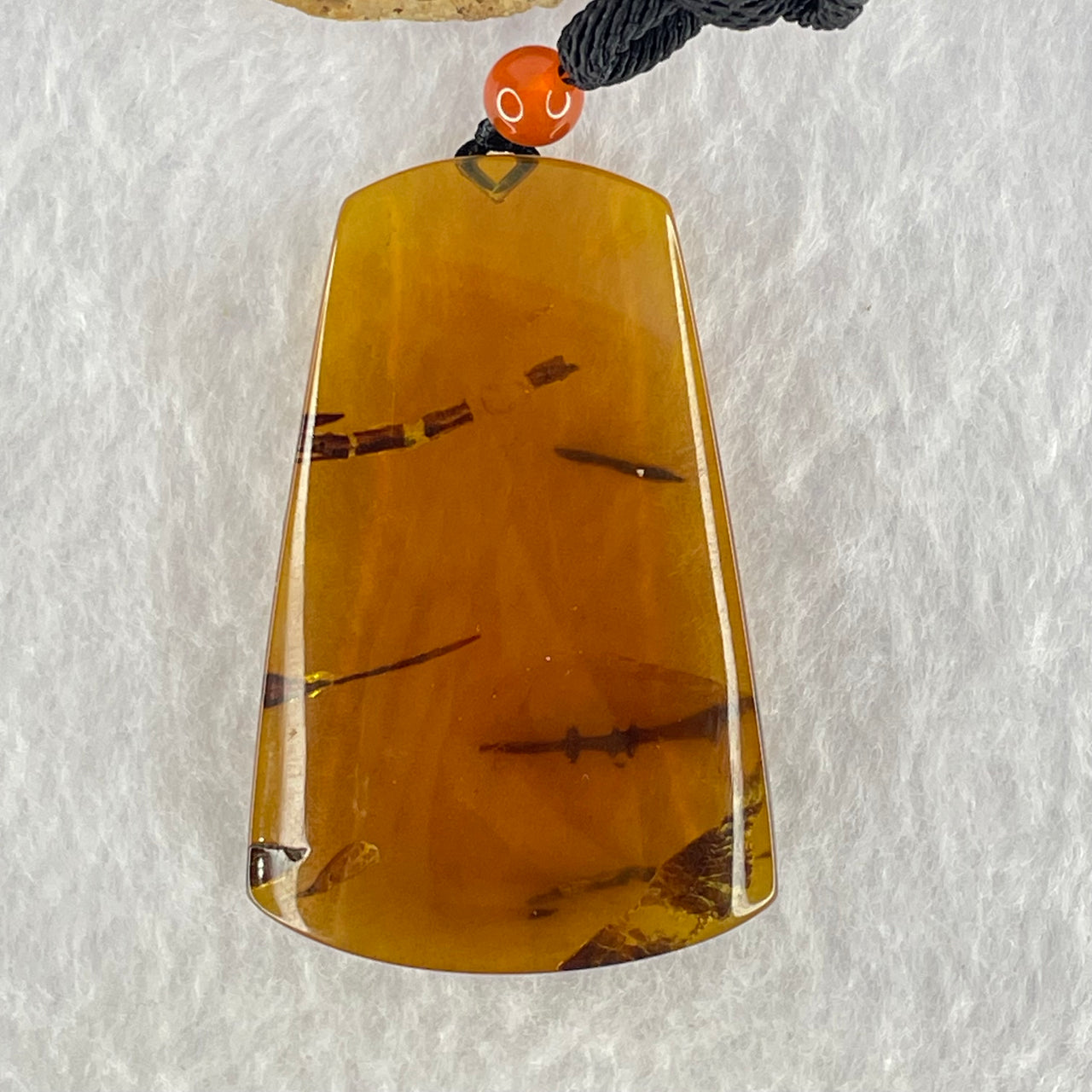 Natural Cognac Flora Amber Pendant 15.12g 52.3 by 34.2 by 12.2mm