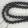 Natural Dark Matt Black Amber Beads Necklace 天然大黑天翁琥珀项链 11.40g 58cm 5.7mm 108 Beads