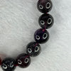 Super Rare Triple Excellence Grade Natural Transparent Dark Blackcurrant Super 7 Beads Bracelet 超级罕见三重卓越级透明深天然黑加仑超级七珠手链 43.49g 18cm 12.5mm 17 Beads - Huangs Jadeite and Jewelry Pte Ltd