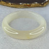 White Quartzite Jade Bangle 天山玉手镯 Internal Diameter 55.6mm 63.79g 14.2 by 10.3mm