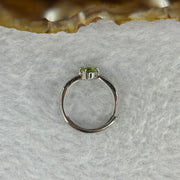 Natural Peridot in 925 Sliver Ring (Adjustable Size) 1.33g 4.4 by 1.8mm - Huangs Jadeite and Jewelry Pte Ltd