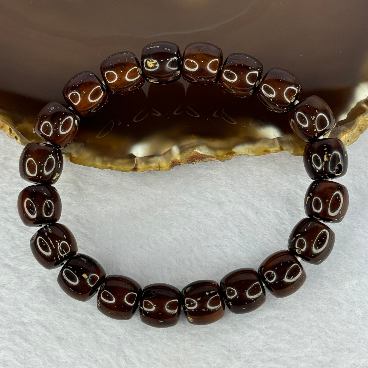 Old Bodhi Seed Beads Bracelet 紫金鼠手链 13.68g 17.5cm 10.6mm 20 Beads