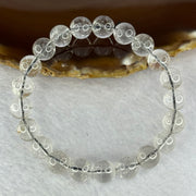 Natural Titanium Rutilated Clear Quartz 22.79g 16cm 9.4mm 21 Beads - Huangs Jadeite and Jewelry Pte Ltd