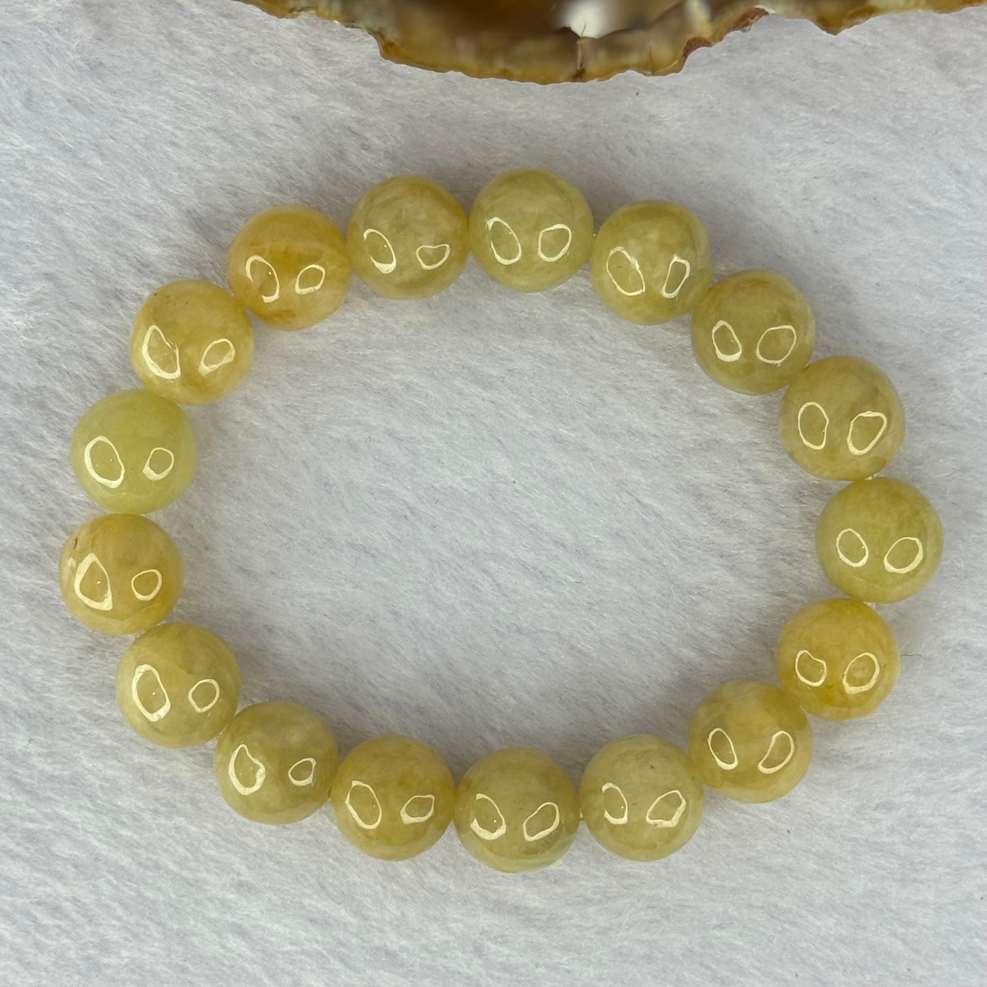 Natural Citrine Quartz Bracelet 34.35g 10.7mm 17 Beads - Huangs Jadeite and Jewelry Pte Ltd