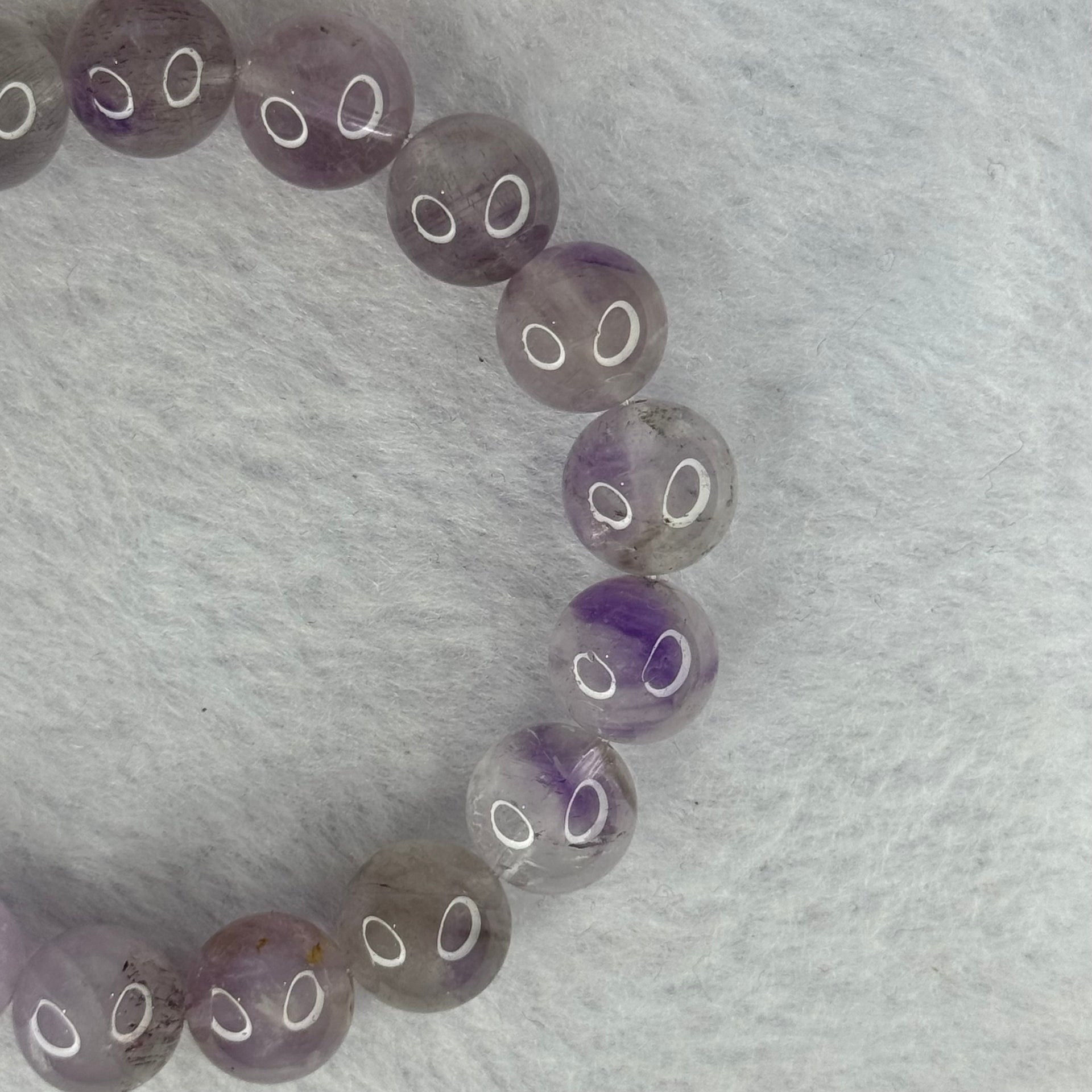 Natural Super 7 Amethyst Beads Bracelet 天然紫超七手链 29.90g 16cm 11.0mm 18 Beads - Huangs Jadeite and Jewelry Pte Ltd