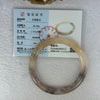 Transparent Purple Peach Yellow Quartzite Jade Bangle 天山水沫玉手镯 Inner Diameter 59.6mm 29.96g 8.4 by 8.4mm