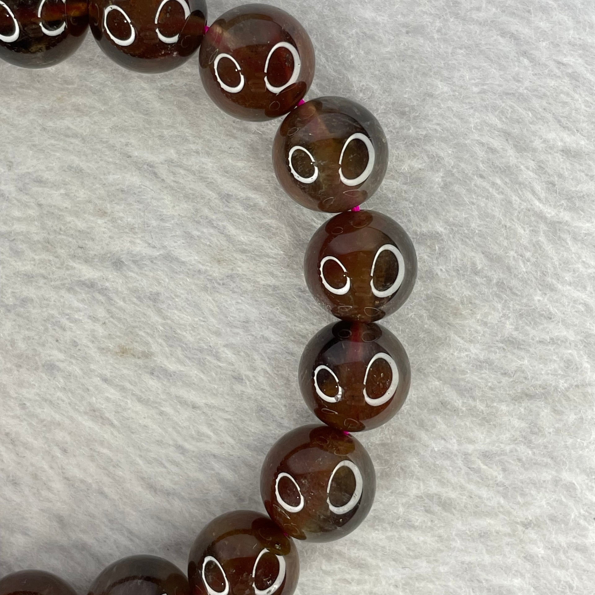 Natural Auralite Crystal Bracelet 极光手链 38.73g 11.8 mm 18 Beads - Huangs Jadeite and Jewelry Pte Ltd