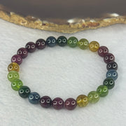 Good Grade Natural Tourmaline Beads Bracelet 好的天然碧玺珠手链 16.99g 16cm 7.6mm 25 Beads - Huangs Jadeite and Jewelry Pte Ltd