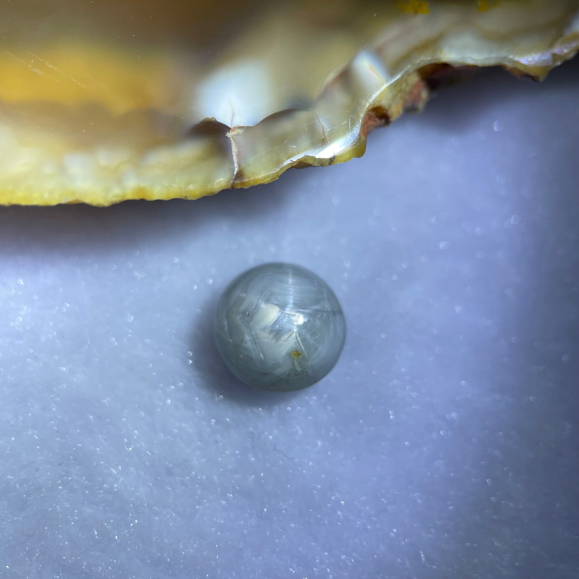 Natural Blueish Green Star Sapphire 5.30 ct 8.9 by 8.8 by 6.0 mm - Huangs Jadeite and Jewelry Pte Ltd