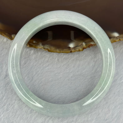 Type A Light Lavender Green Jadeite Bangle 65.05g Internal Diameter 56.4mm 13.3 by 8.8mm (Very Slight Internal Line)