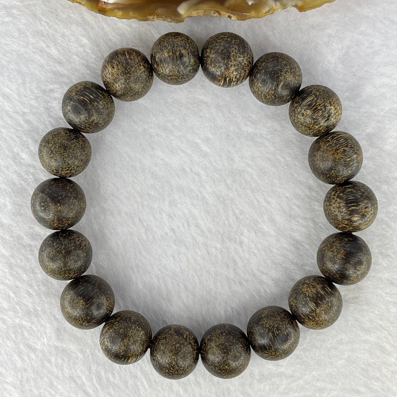 Natural Old Wild Indonesia Agarwood Beads Bracelet (Sinking Type) 天然老野生印尼沉香珠手链 20.33g 20 cm / 13.2 mm 18 Beads - Huangs Jadeite and Jewelry Pte Ltd