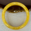 Yellow Quartzite Jade Bangle 天山玉手镯 Internal Diameter 62.6mm 74.70g 18.1 by 8.8mm