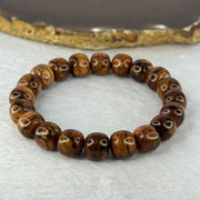 Natural Hainan Huang Huali Rosewood Beads Bracelet 天然海南黄花梨手链 11.18g 17cm 10.9mm 20 Beads - Huangs Jadeite and Jewelry Pte Ltd