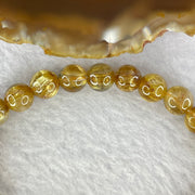 High Quality Natural Golden Rutilated Quartz Bracelet 顺发金手链 16.37g 7.8 mm 24 Beads - Huangs Jadeite and Jewelry Pte Ltd