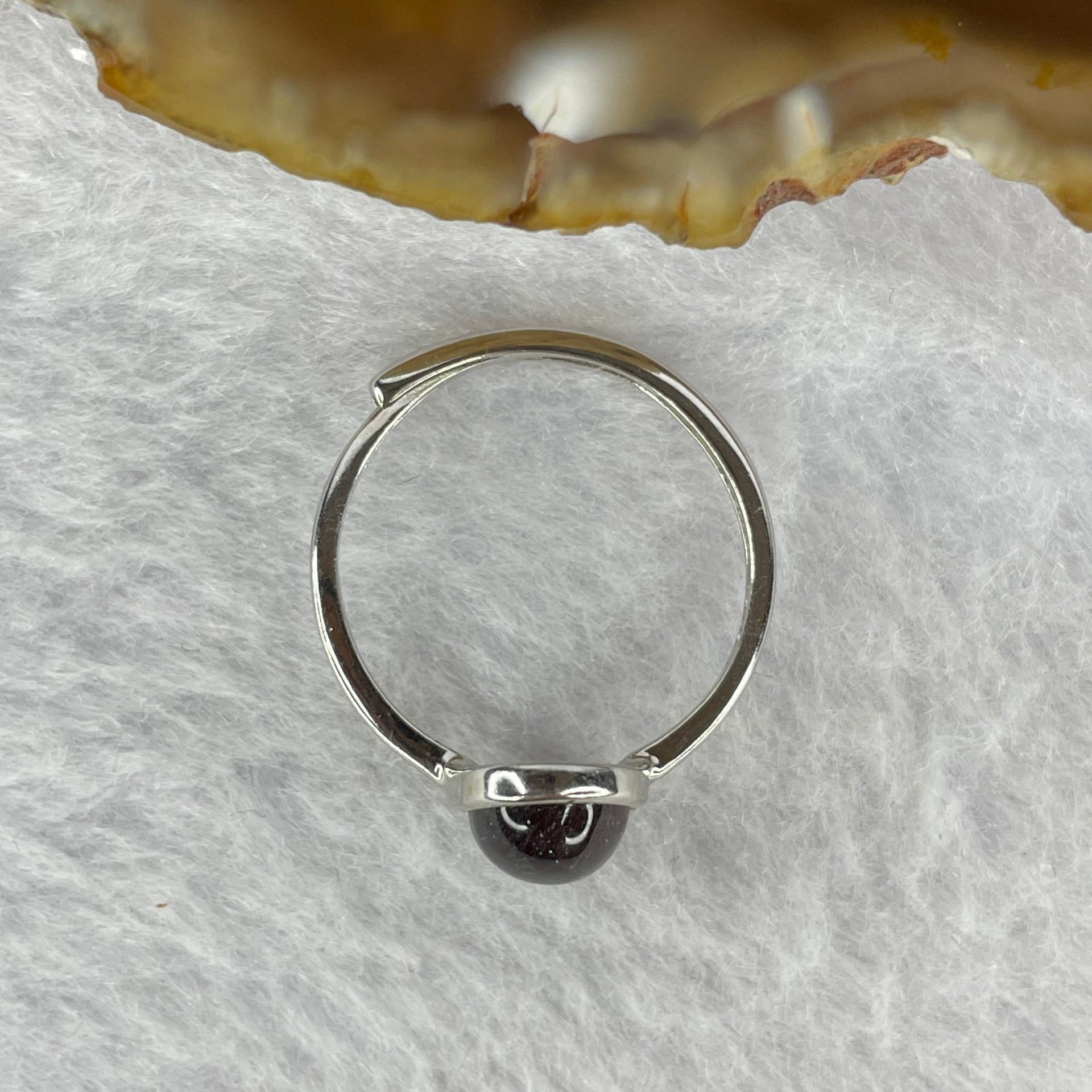 Good Grade Natural Super 7 Crystal in 925 Sliver Ring (Adjustable Size) 天然超级七水晶 925 银戒指（可调节尺寸) 1.59g 8.5 by 6.3 by 4.2mm - Huangs Jadeite and Jewelry Pte Ltd