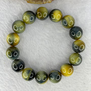 Natural Mixed Colour Tiger Eye Bracelet 彩色虎眼水晶手链 60.46g 14.5mm 15 Beads - Huangs Jadeite and Jewelry Pte Ltd