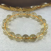 Natural Golden Rutilated Quartz Beads 天然金发水晶手链 47.34g 18.5cm 12.9mm 17 Beads - Huangs Jadeite and Jewelry Pte Ltd