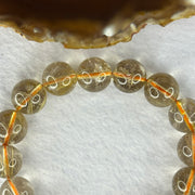 Natural Golden Rutilated Quartz Beads 天然金发水晶手链 50.25g 18cm 13.2mm 16 Beads - Huangs Jadeite and Jewelry Pte Ltd