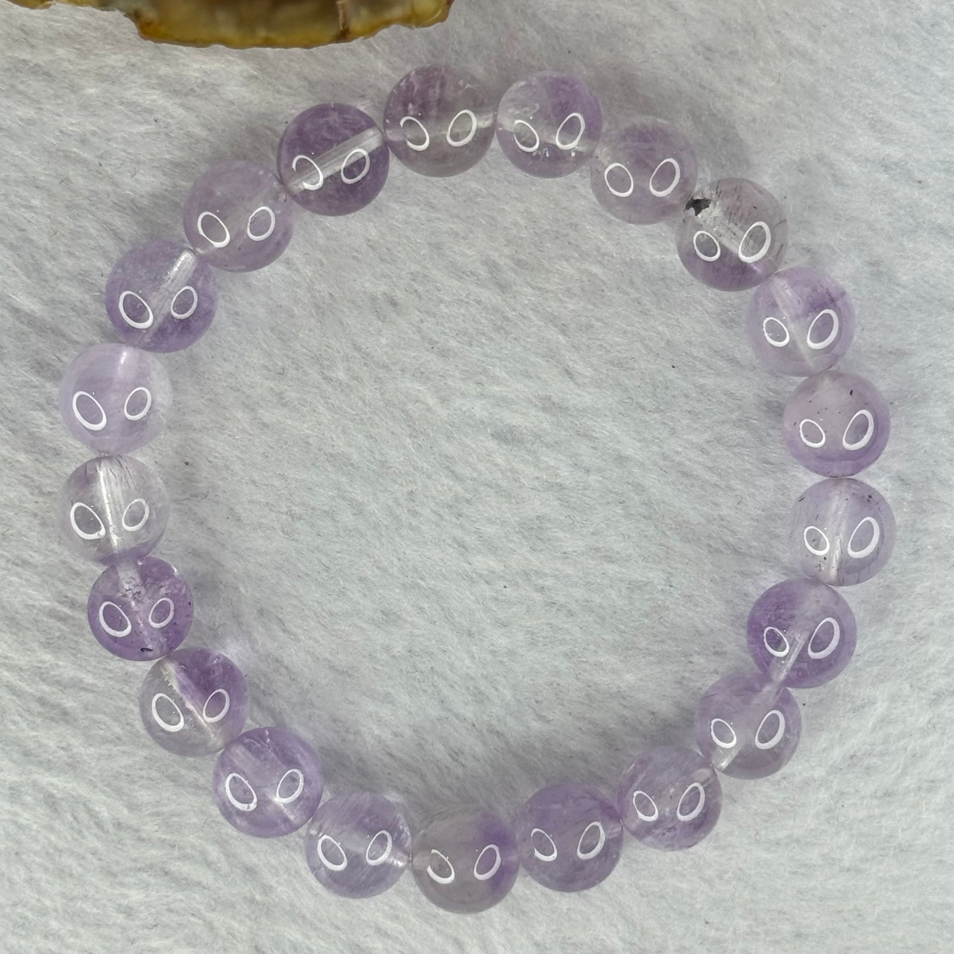 Natural Super 7 Amethyst Beads Bracelet 天然紫超七手链 22.67g 16cm 9.4mm 21 Beads - Huangs Jadeite and Jewelry Pte Ltd