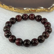 Natural Blood Zitan Beads Bracelet 天然血檀木手链 14.29g 18cm 12.1mm 17 Beads - Huangs Jadeite and Jewelry Pte Ltd