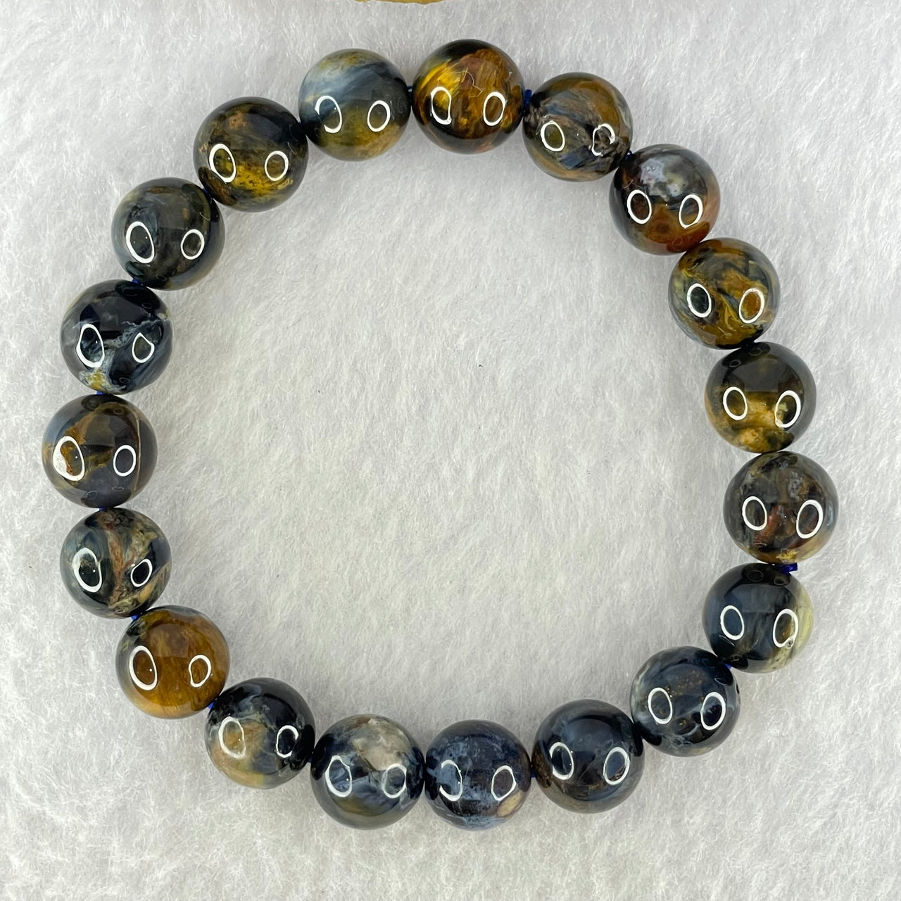 Good Grade Natural Petersite Beads Bracelet 30.61g 17cm 10.8mm 19 Beads